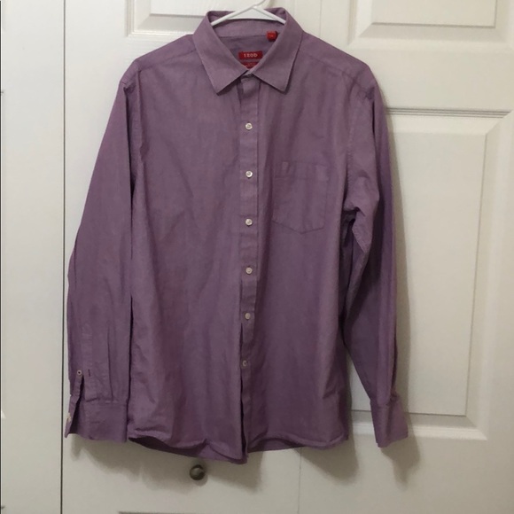 NWOT Izod Men’s Slim Fit Dress Shirt Large - Picture 1 of 8